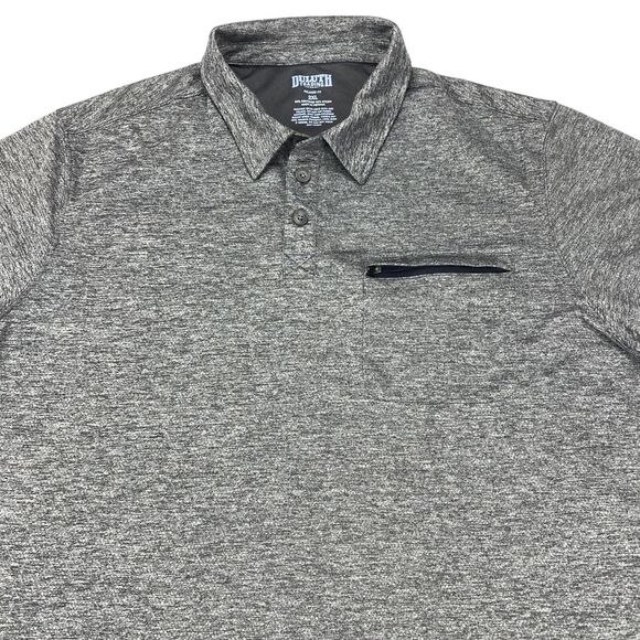 Duluth Polo Shirt Mens Size 2XL Gray Polyester Short Sleeve Fit Golf Performance - Picture 10 of 14